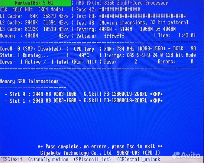 DDR3 2x2gb 1600mhz 1rank CL9-9-9-24 Ripjaws