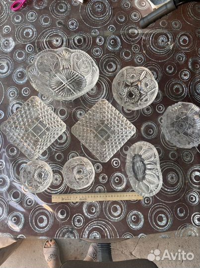 Вазы хрустальные конфет салатники пепельница СССР