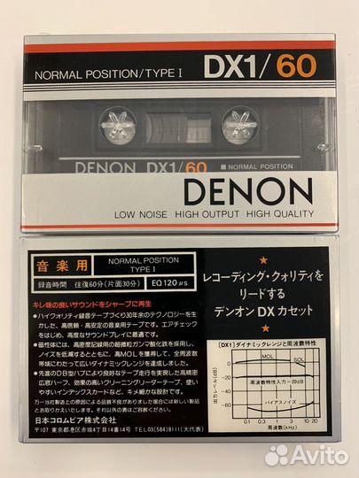 Аудиокассеты Denon DX1 60. Japan. 1983 год