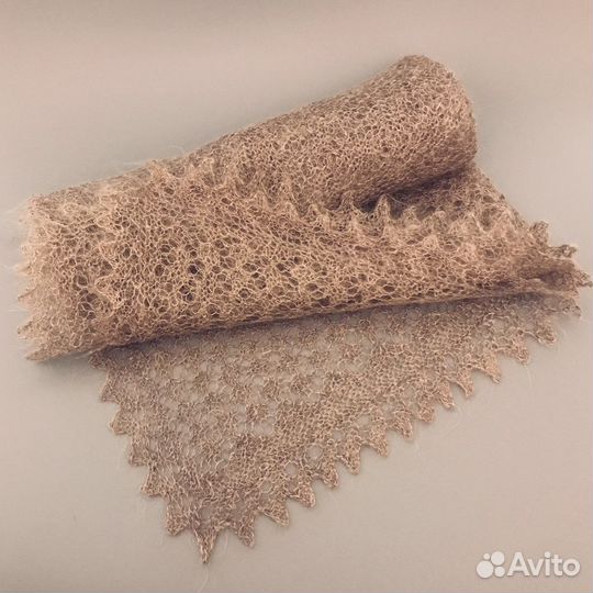 Оренбургский пуховый платок-палантин 140х70 см