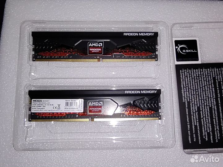 Оперативная память AMD DDR4 16Gb (2x8Gb) 3000MHz