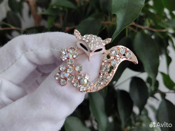 Брошь Бриллиантовая Лисичка
