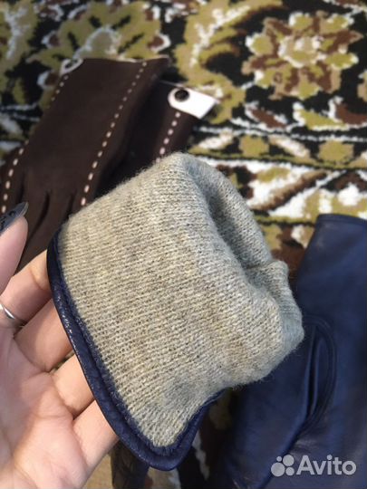 Натуральные кожаные перчатки