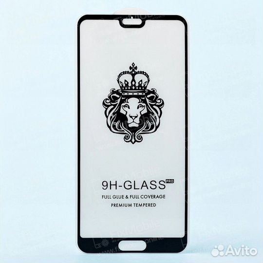 Защитное стекло на Huawei P20 чёрное