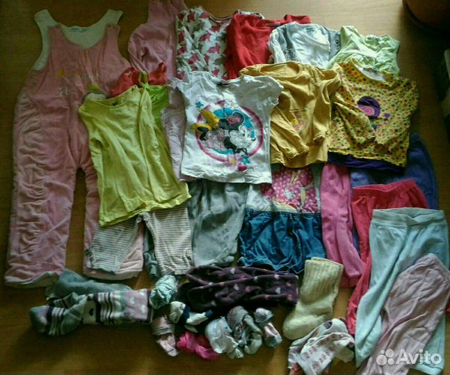 Большой пакет одежды девочке 0-3г
