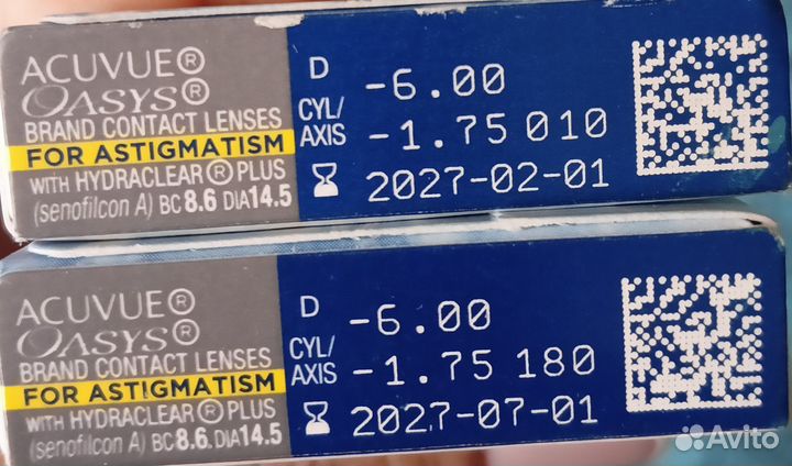Контактные линзы Acuvue Oasys for Astigmatism