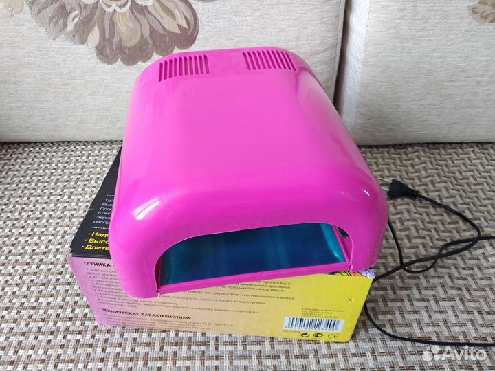 Уф лампа 36вт для полимеризации гель-лаков новая