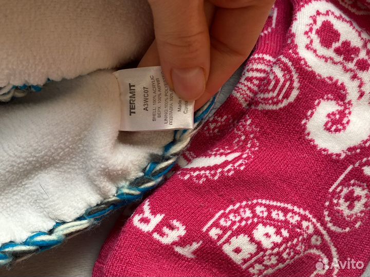 Перчатки зимние горнолыжные, шапка, шарф белый