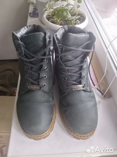 Ботинки зимние, нубук
