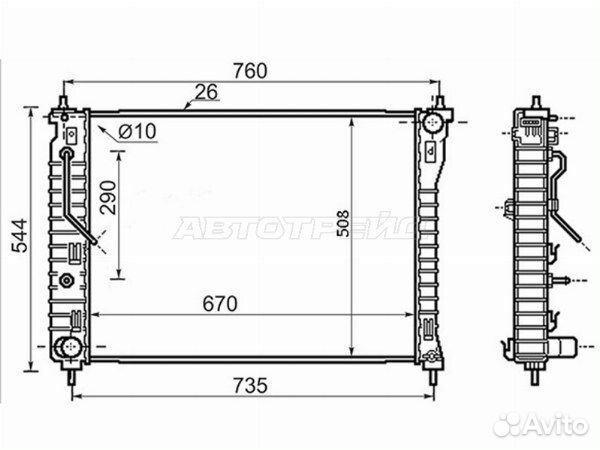Радиатор chevrolet captiva 06, chevrolet captiva 06-11, daewoo winstorm 06-11, opel antara 06
