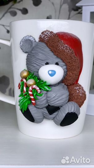 Кружки, ложки с декором из полимерной глины