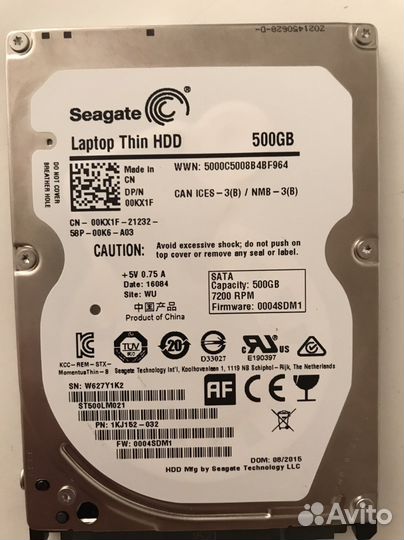 Жесткий диск для моноблока 500GB/гб