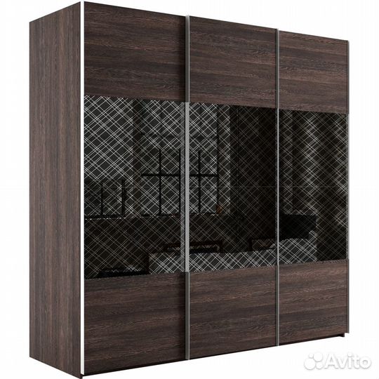 Шкаф-купе Эста 3-х дверный Комби (6 лдсп / 6 Черны