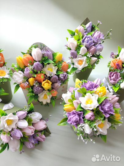 Мыло букеты тюльпаны
