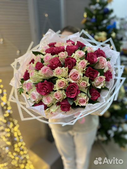 Цветы Розы Кения 40 см