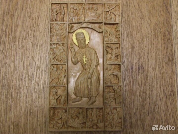 Икона Святой Преподобный Серафим Саровский с житие