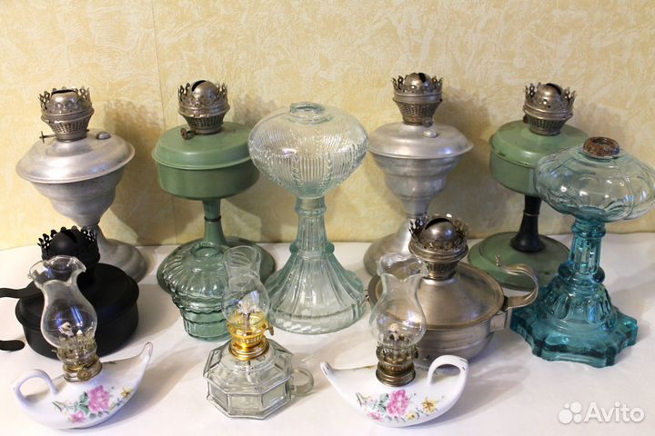 Старинная керосиновая лампа