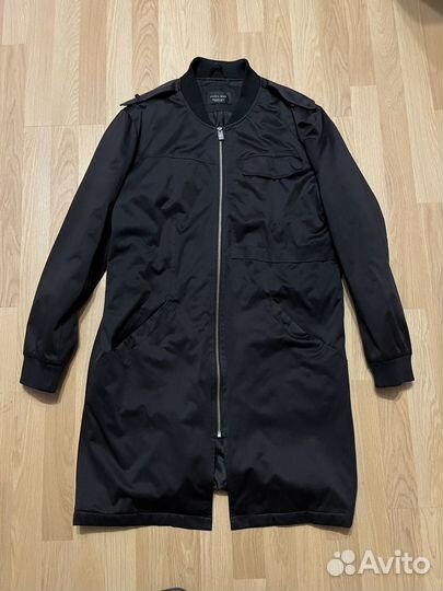 Пальто черное мужское Zara XL