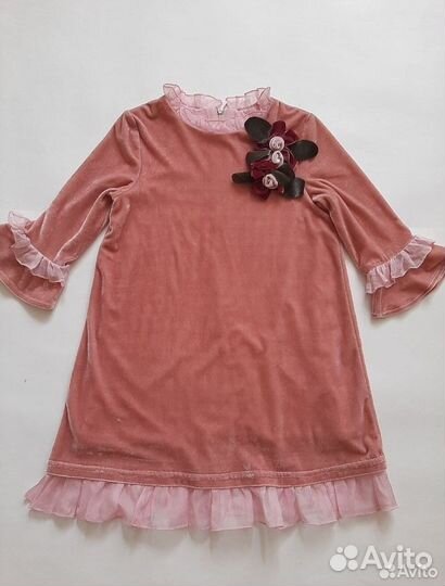 Платье Трикотажное вязаное для девочки 110-116,122