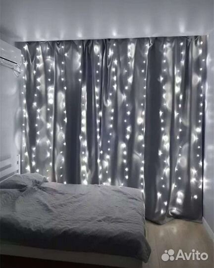Гирлянда штора занавес светодиодная