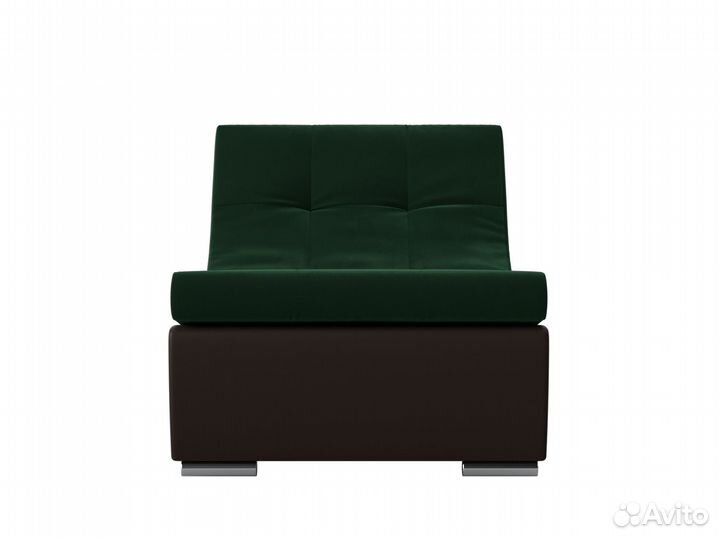 Модуль Монреаль кресло, велюр, зеленый, коричневый