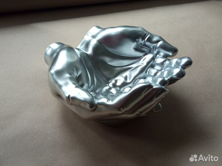 Декор золото кашпо ладони серебряное украшение