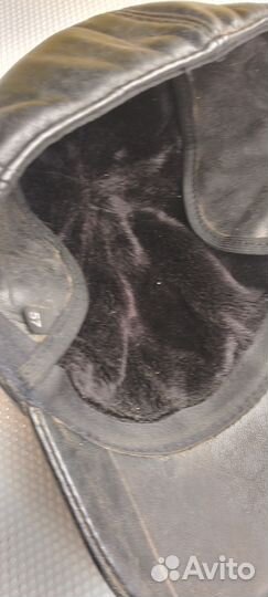 Бейсболка мужская зимняя кожаная