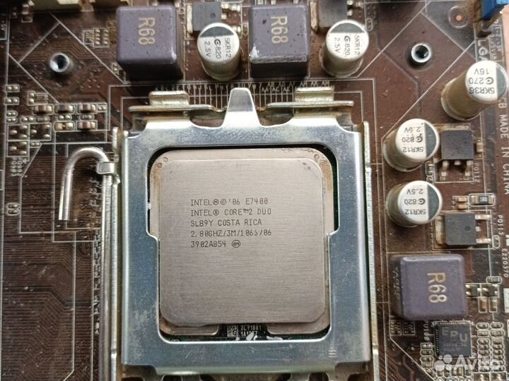 Материнская плата с процессором и память 4Гб