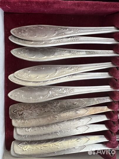 Набор столовых приборов мельхиор СССР