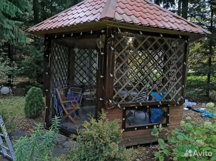 Мягкие окна для беседки / расчет по фото