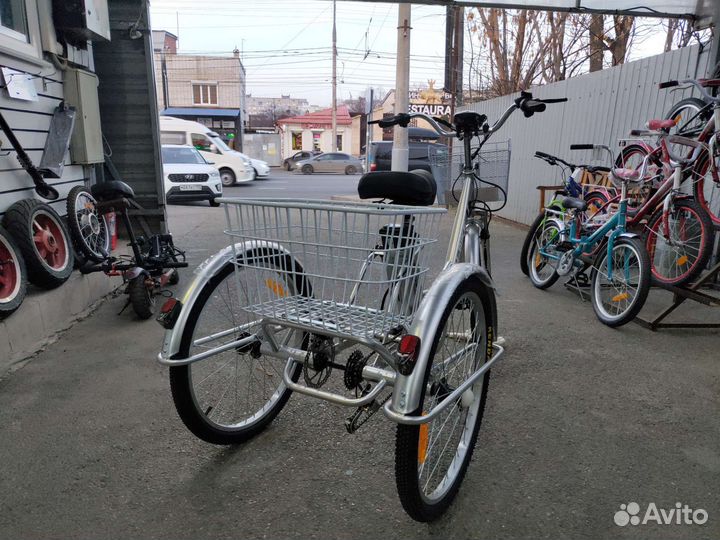 Электровелосипед трёхколёсный взрослый