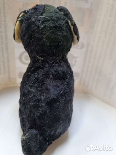 Игрушка, ссср. Плюшевая собачка. Высота 11 см