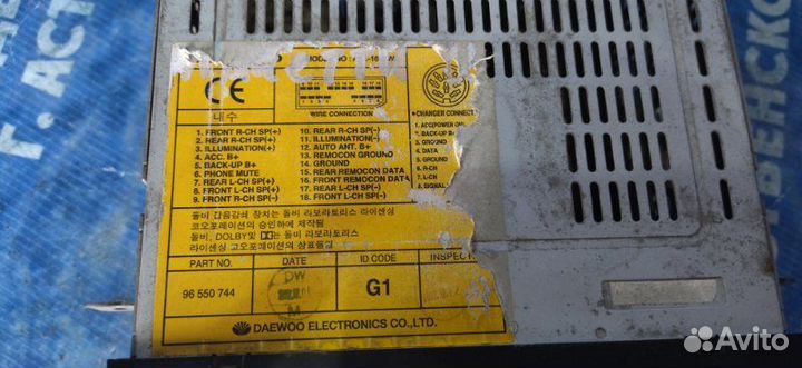 Штатная магнитола Chevrolet Lacetti седан F16D3