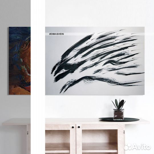 Абстрактная картина для кафе, клуба, ресторана