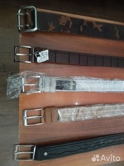 Ремни кожаные, из натуральной кожи новые