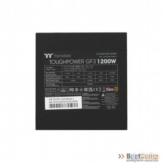 Блок питания Thermaltake ATX 1200W Toughpower GF3