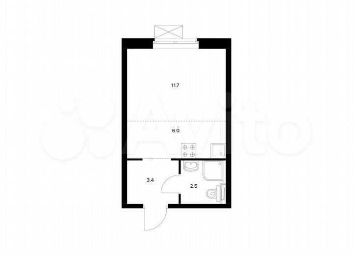 Квартира-студия, 23,6 м², 18/33 эт.
