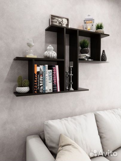 Полка настенная, новая, на стену на дачу, венге