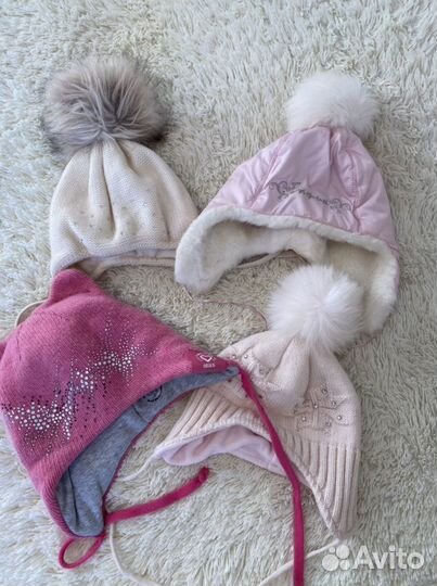 Шапка зимняя для девочки 50 52