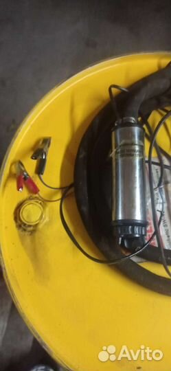 Насос для перекачки топлива 12 вольт, с бочкой