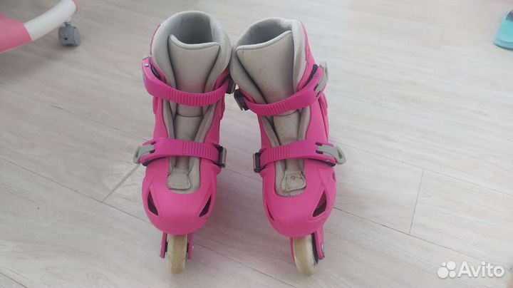 Роликовые коньки детские р32-35 Reaction + защита