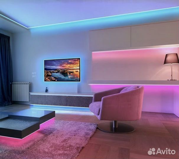 Светодиодная лента 15 метров RGB LED с пультом