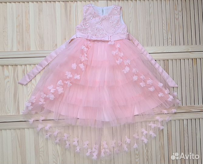 Новое 118-140 см Платье девочке нарядное пышное