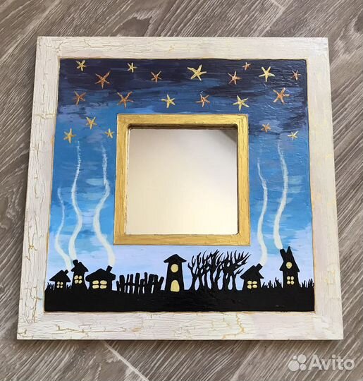 Декоративное зеркало с росписью