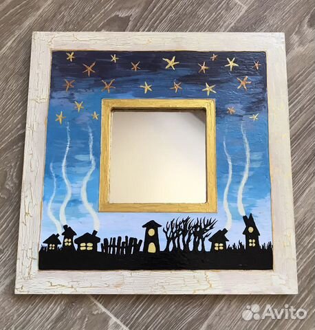 Декоративное зеркало с росписью