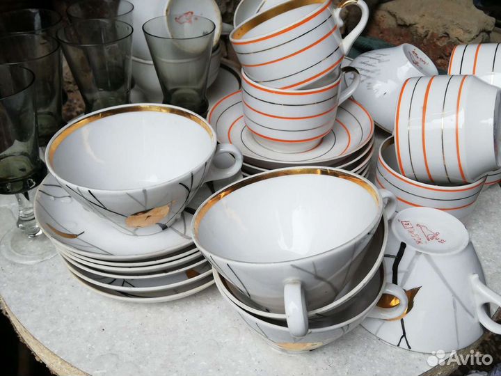 Чайные пары и фужеры СССР