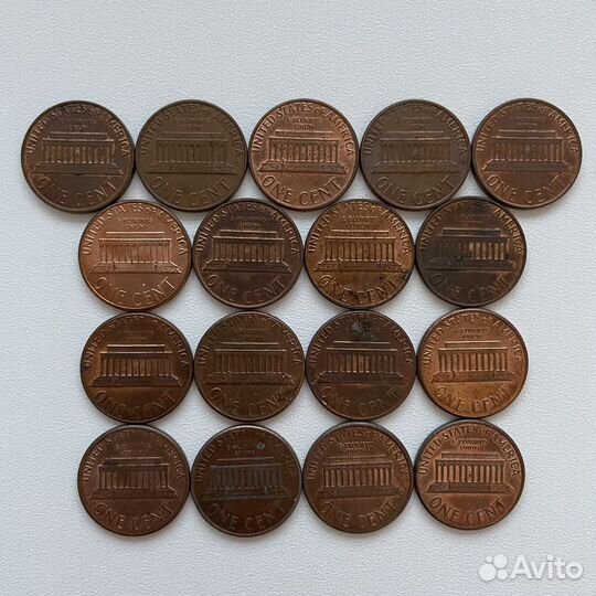 Монеты США 1 цент
