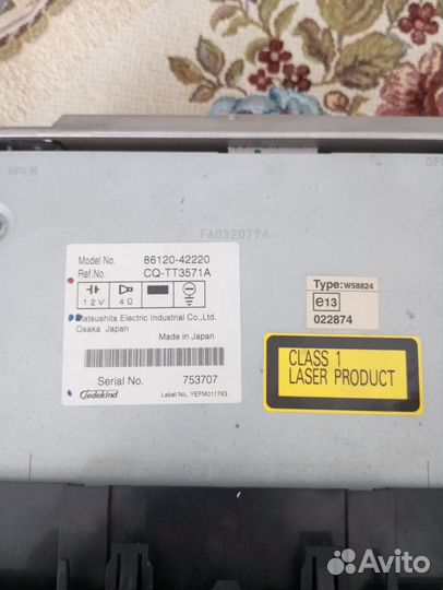 Магнитола оригинал Toyota Rav-4