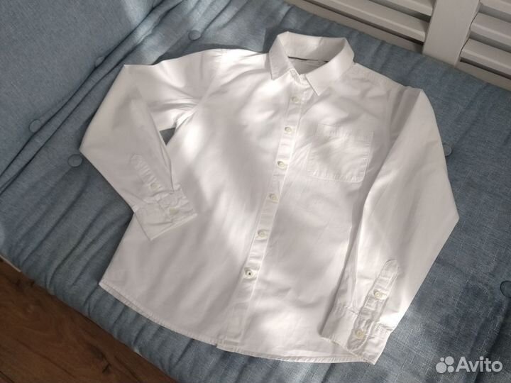Рубашка mango 140 для мальчика белая