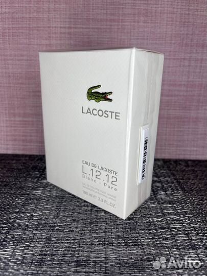 Духи мужские Lacoste L.12.12 Blanc – Pure (Euro)